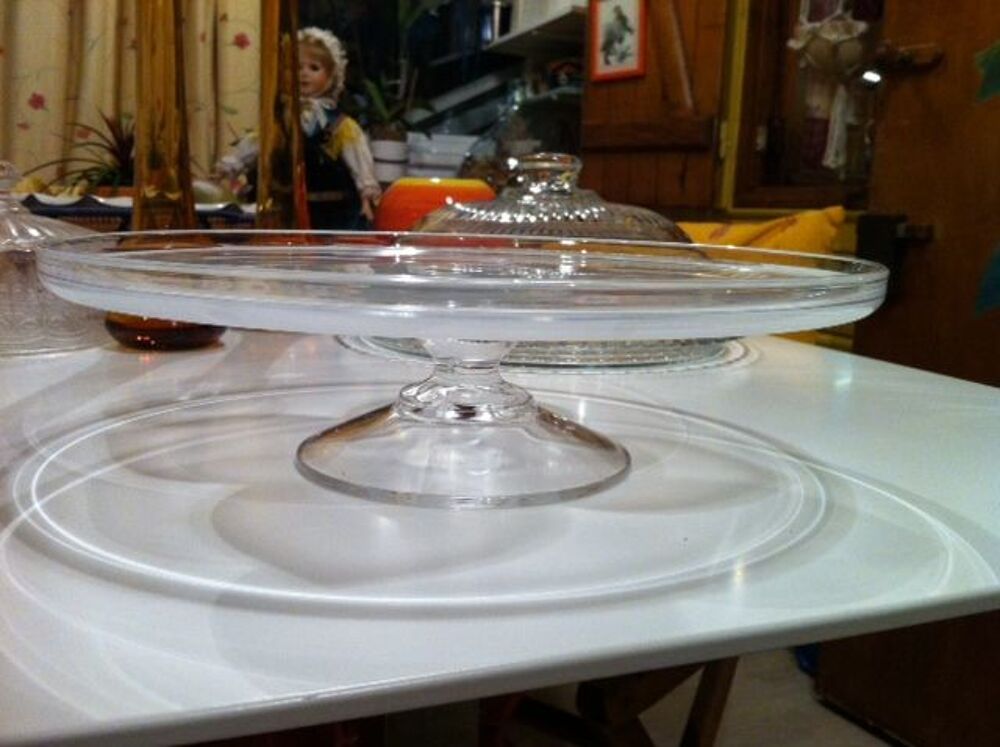 Grand Plateau en verre sur pied Cuisine