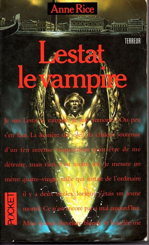  livre LESTAT le vampire  genre angoisse terreur 1 Pontoise (95)