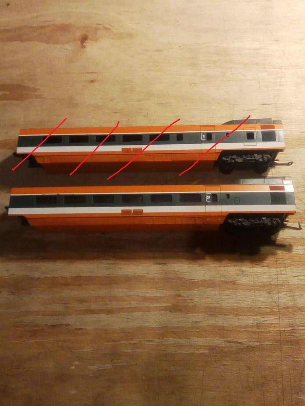 Voiture 1er&egrave; et 2 &egrave;me classe TGV Lima HO Jeux / jouets