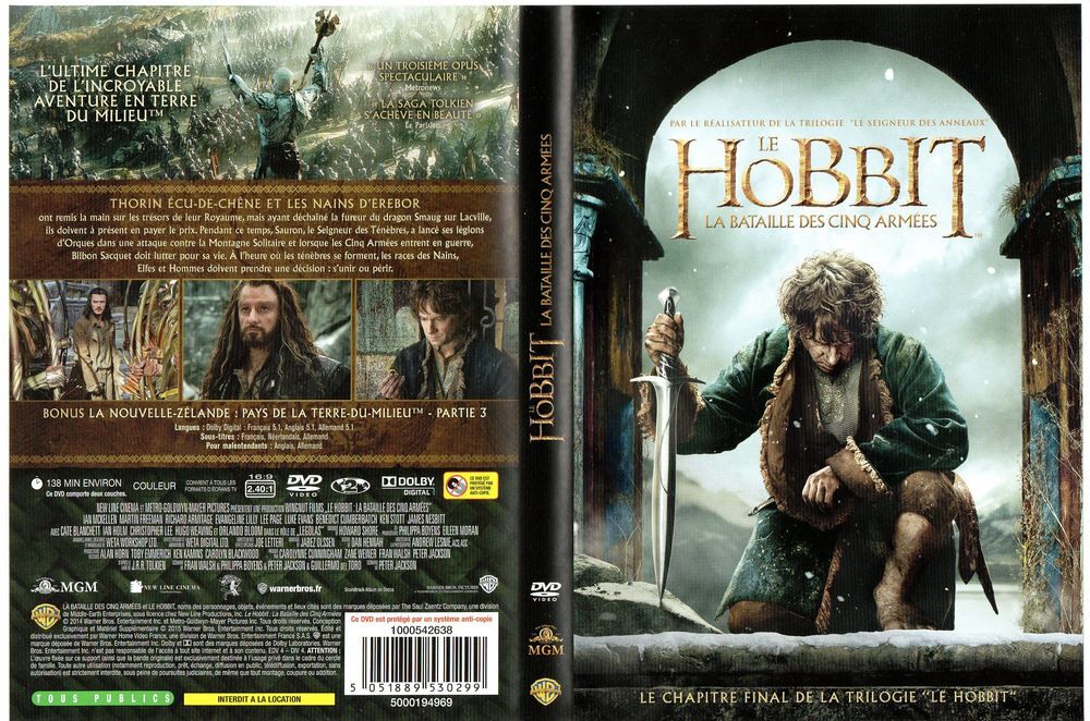 DVD Le Hobbit 3 : la bataille des cinq arm&eacute;es DVD et blu-ray