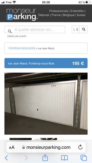  Parking / Garage à louer 22 m²