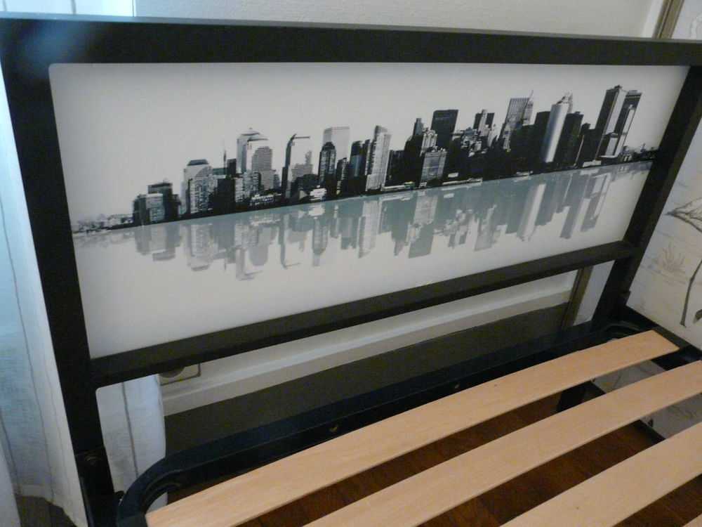 LIT ADO /ENFANT 80X190 AVEC SOMMIER METAL LATTE BOIS Meubles