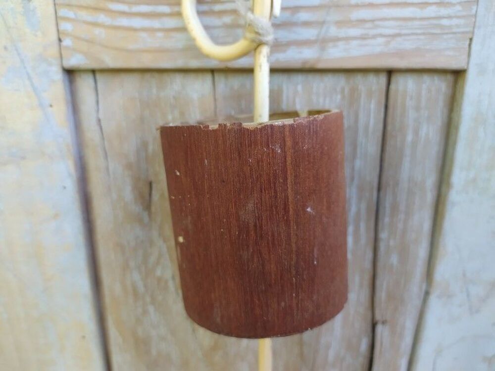 Lampe Suspension Bois et Verre Design Vintage Scandinave Décoration