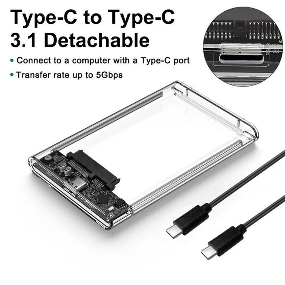 Bo&icirc;tier de disque dur externe transparent Matériel informatique