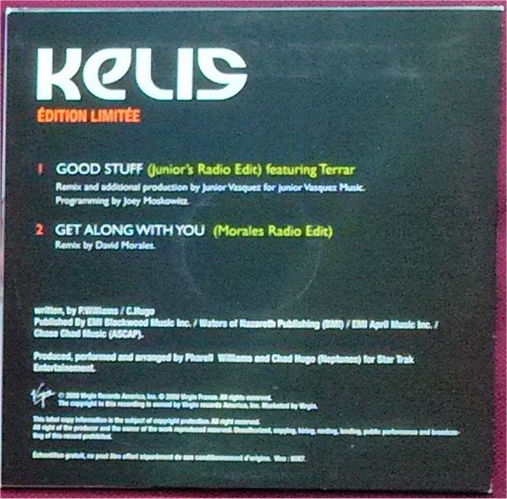 Kelis Good stuff (CD Single 2 titres) &eacute;dition limit&eacute;e CD et vinyles