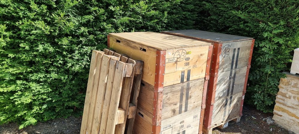 Palette avec cadre et couvercle norme EURO Bricolage