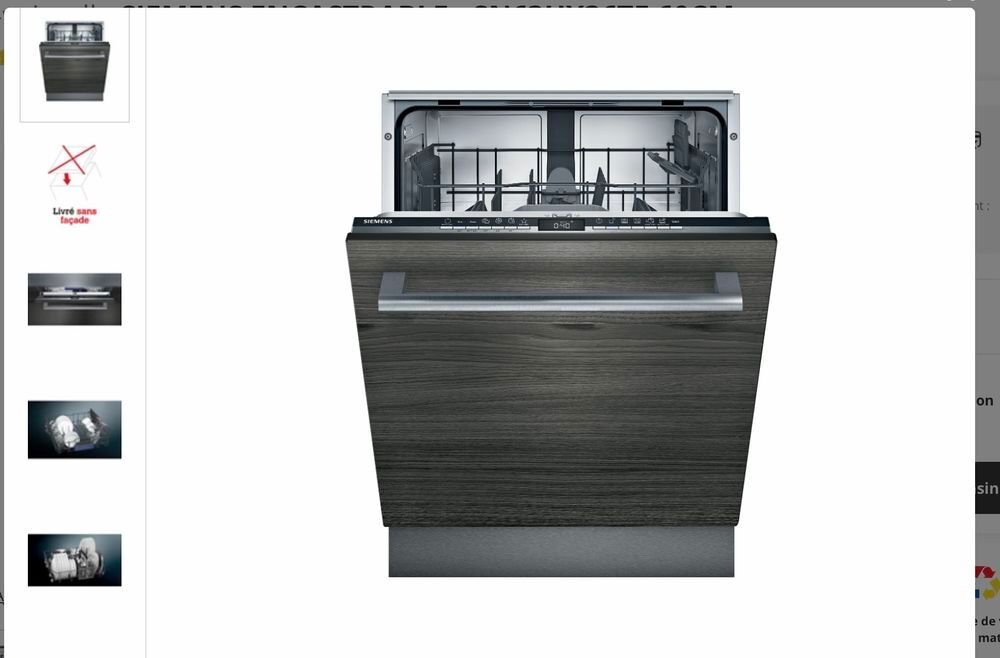 lave vaisselle encastrable 60cm Electroménager