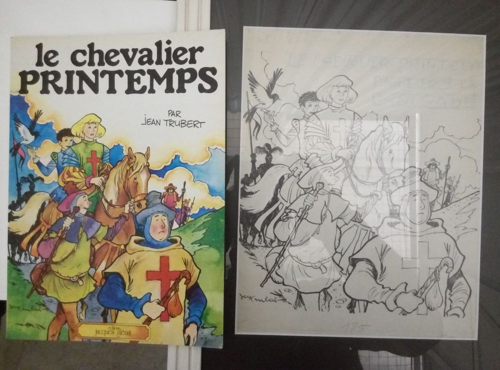 Dessin original TRUBERT - couverture Le Chevalier Printemps 