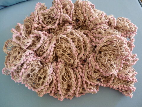 echarpe fille femme hiver rose parme TBE maille douce 1 Brienne-le-Chteau (10)