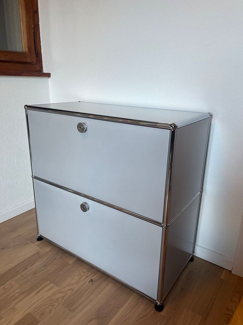 Commode USM Haller en Argent Mat (derni&egrave;res g&eacute;n&eacute;rations) Meubles