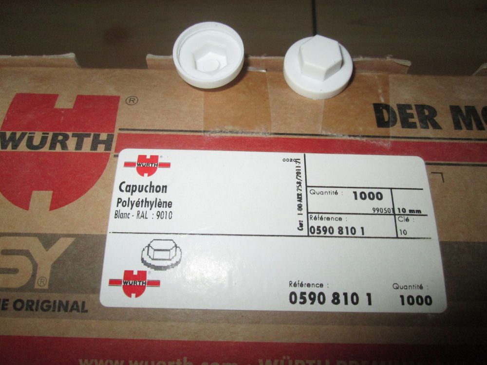 Cache &eacute;crou poly&eacute;thyl&egrave;ne 10mm Bricolage