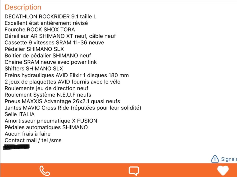 VTT d&eacute;cathlon N-E-U-F Rockrider Vélos