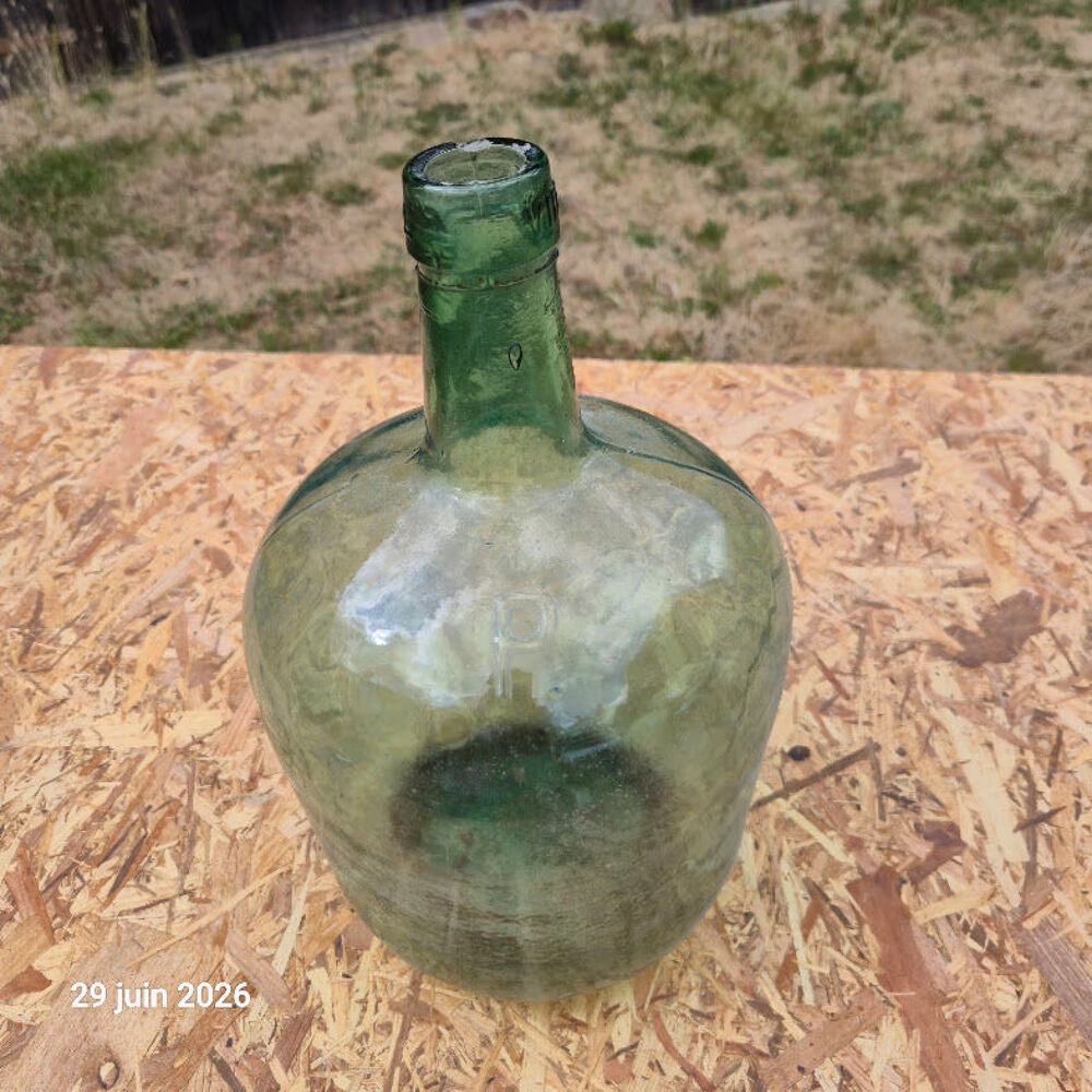 Dame Jeanne en verre vert de la marque VIRESA. 5-6 litres Décoration