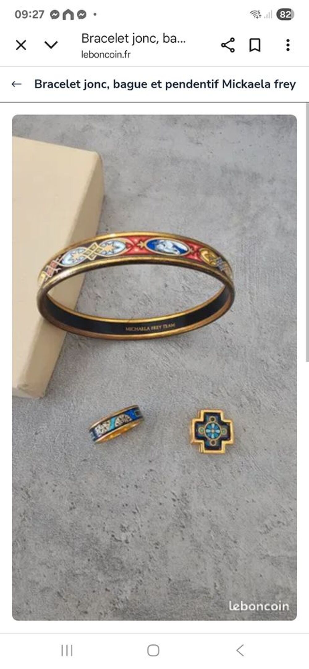 Bracelet Jonc, bague et pendentif Mickaela Frey Bijoux et montres