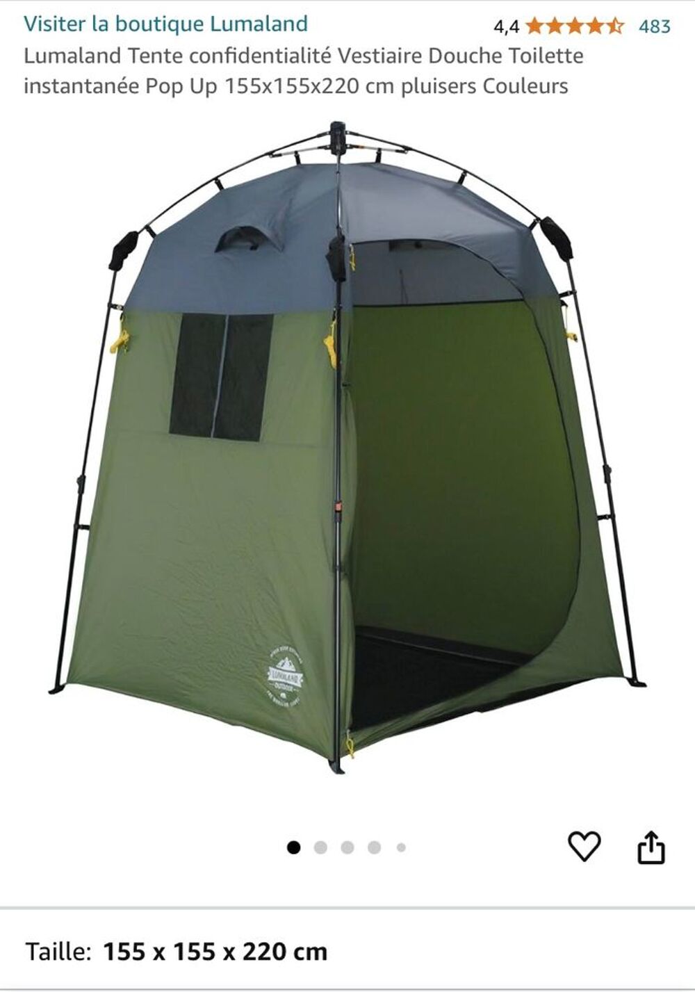 Tente annexe cuisine camping Jardin