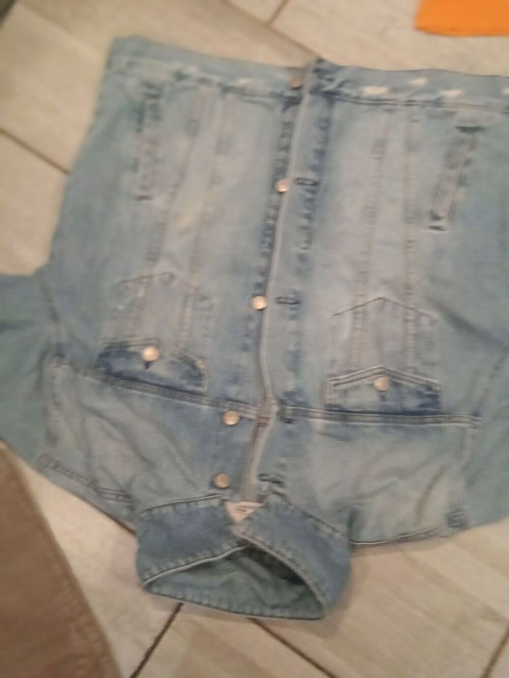 Veste jean marque Pull &amp; Bear Taille L 100% coton Vêtements