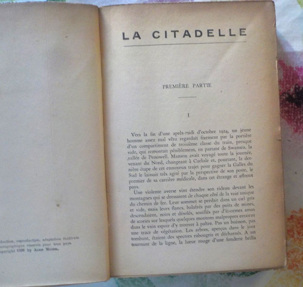 LA CITADELLE de A.J. CRONIN Ed. Albin Michel 1948 Livres et BD