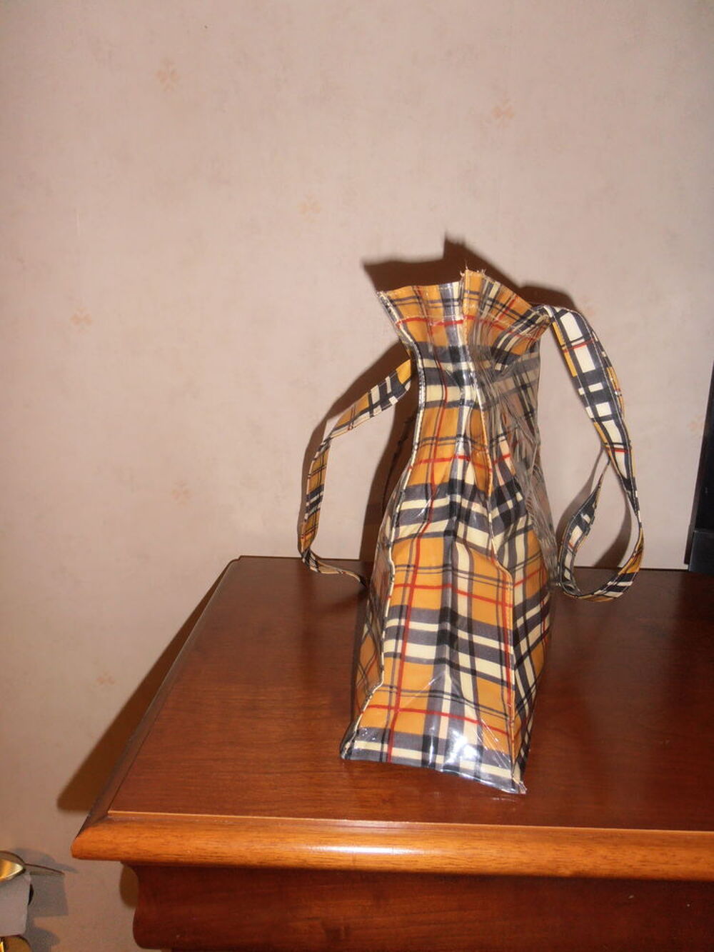 Sac carreaux en tissu enduit 1 (40) Maroquinerie