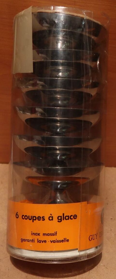 6 coupes a glace en inox Guy Degrenne, 10/18, art de la tabl 12 Paris 12 (75)