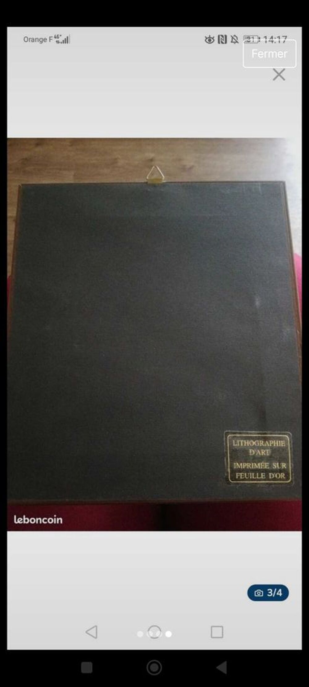 tableau feuille d'or Décoration