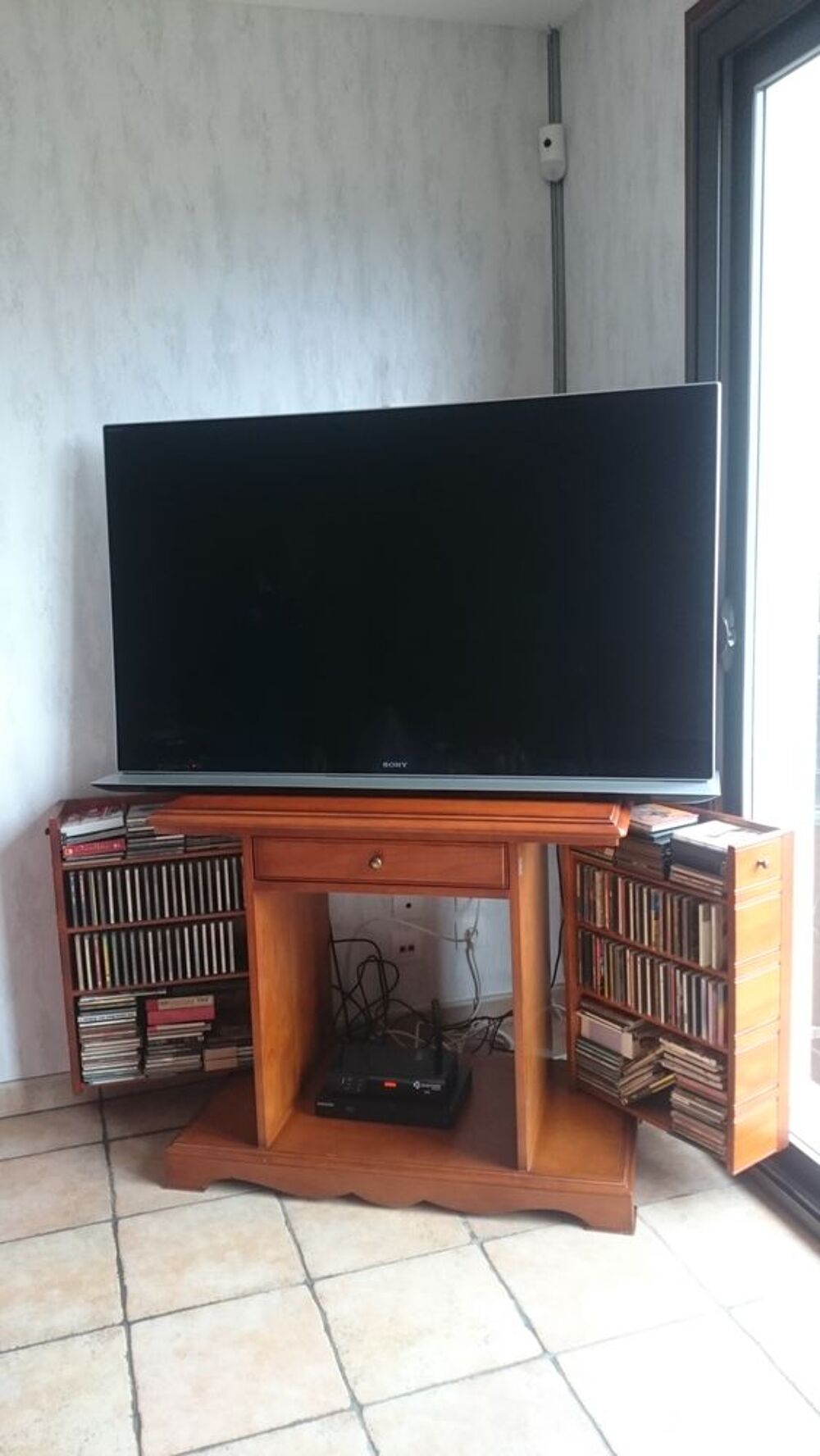 Meuble TV merisier Louis Philippe Meubles