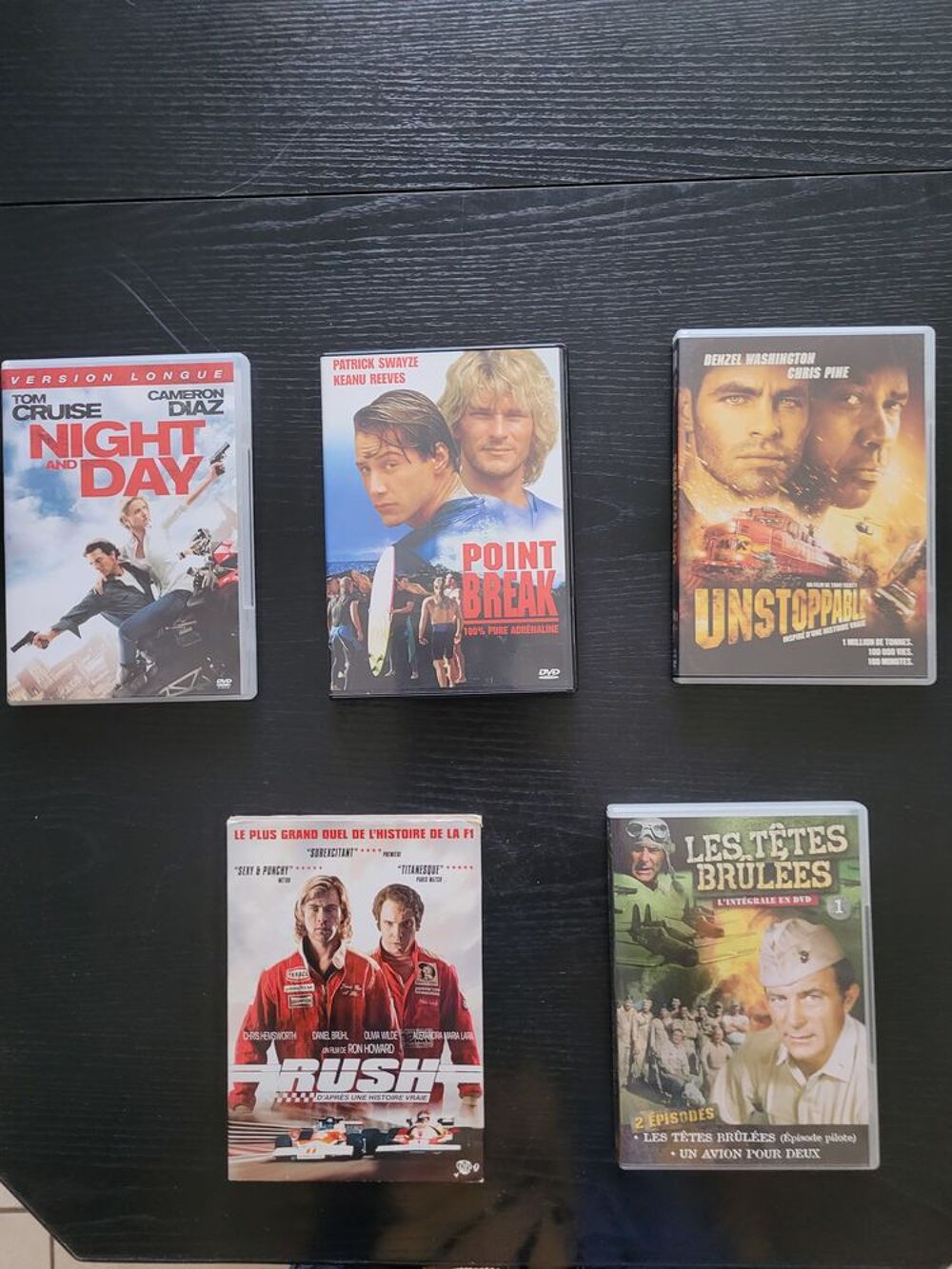 Lot de 5 DVD originaux - Films d'action et s&eacute;rie culte DVD et blu-ray
