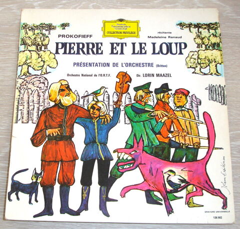 PIERRE ET LE LOUP-33t- Madeleine RENAUD / PRÉSENTATION ORCH. 7 Roncq (59)