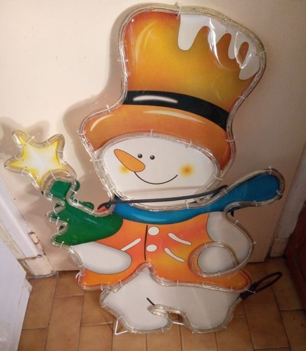 bonhomme de neige illumin&eacute; Décoration