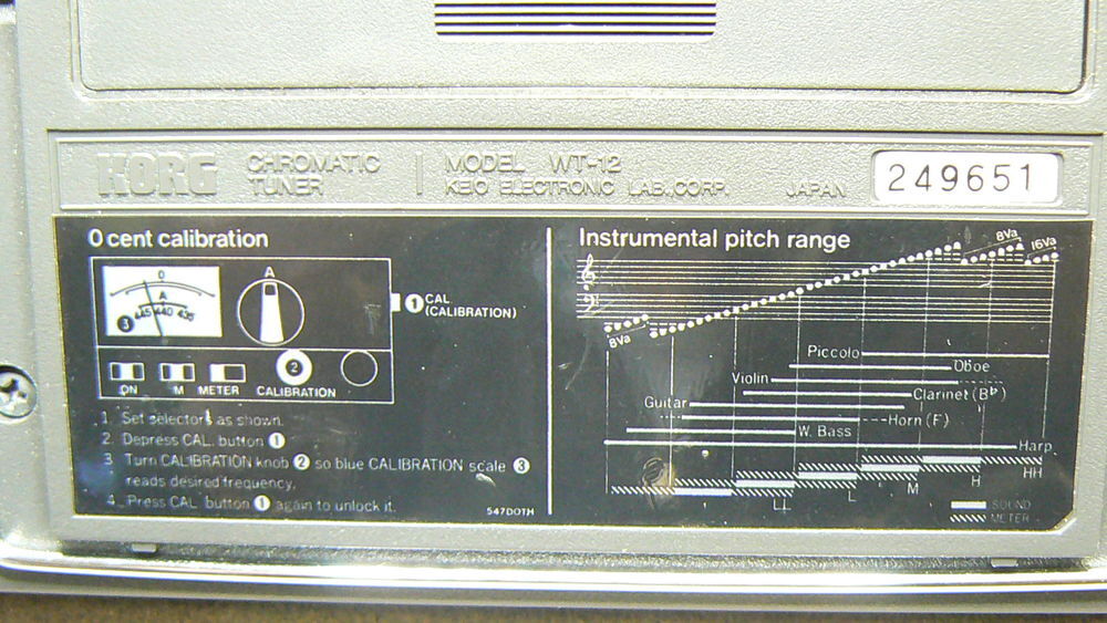 Korg WT-12 Accordeur chromatique Instruments de musique