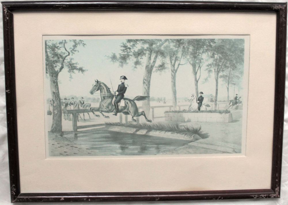 ANCIEN GRAVURE ESTAMPE MILITAIRE CARABINIERS CHEVAUX SOLDATS Décoration