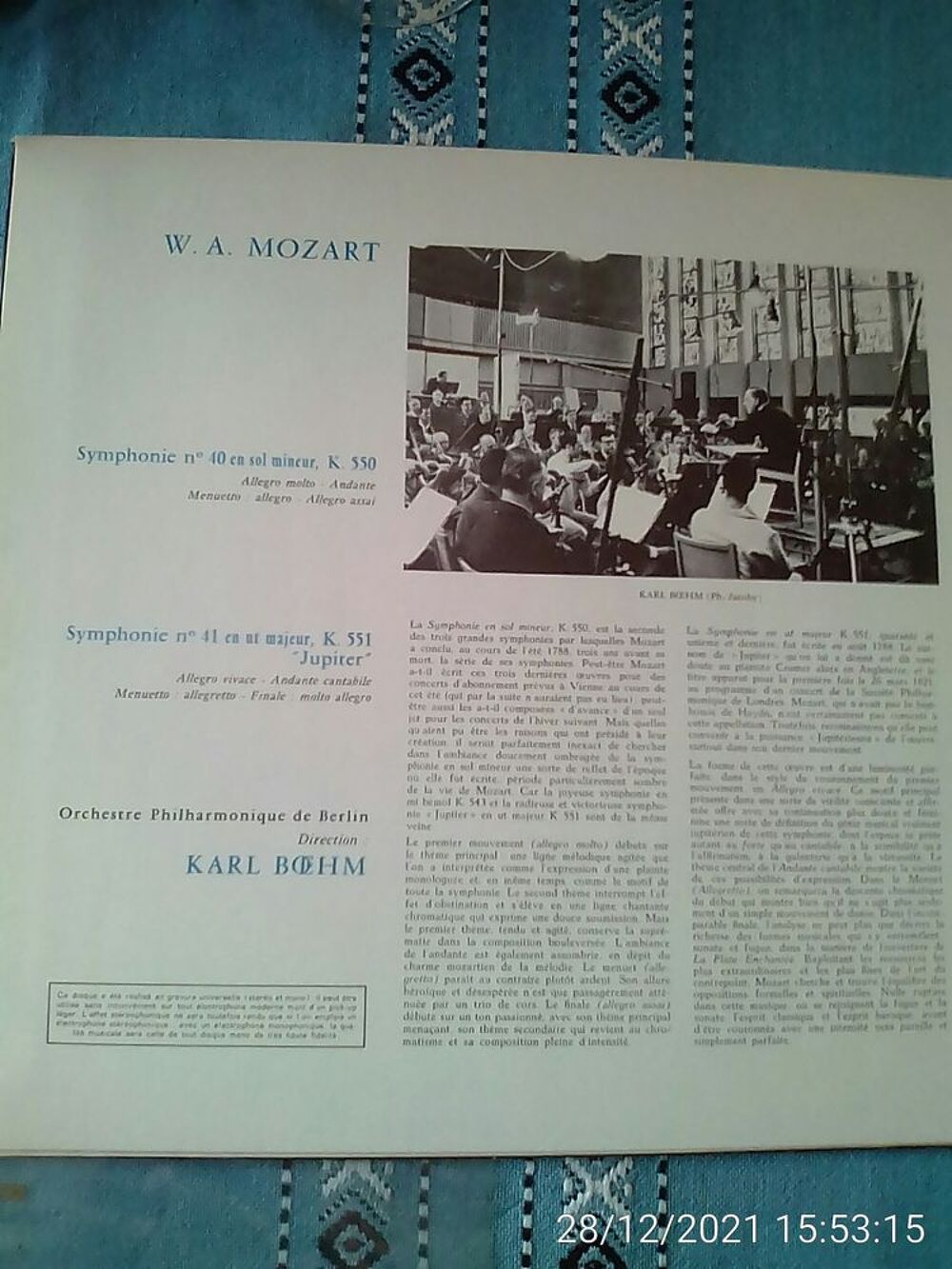Vinyle 33T SYMPHONIE 40, 41 - MOZART CD et vinyles