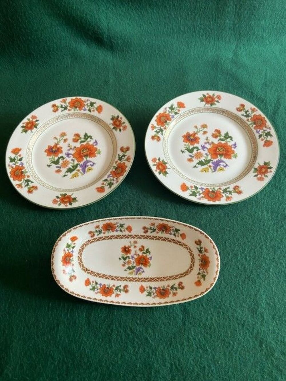 2 assiettes et plat porcelaine de limoges Décoration