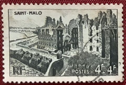 TIMBRE à collection SAINT MALO 4f+4f oblitéré des années 194 1 Pontoise (95)