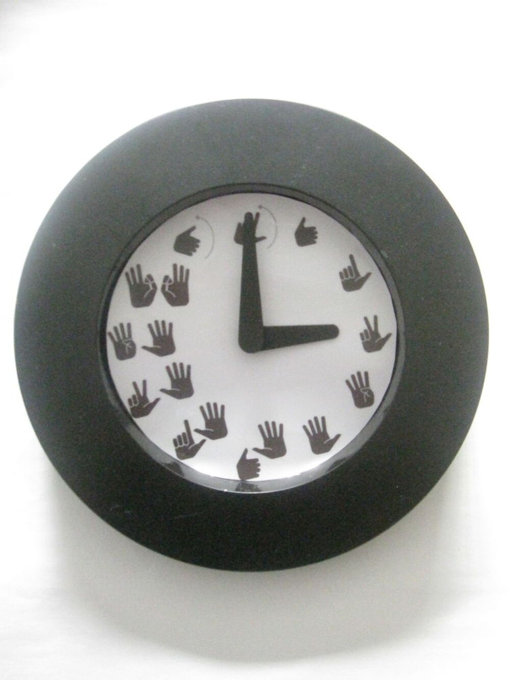 Horloge LSF Cr&eacute;ation originale Langue des Signes Fran&ccedil;aise Décoration