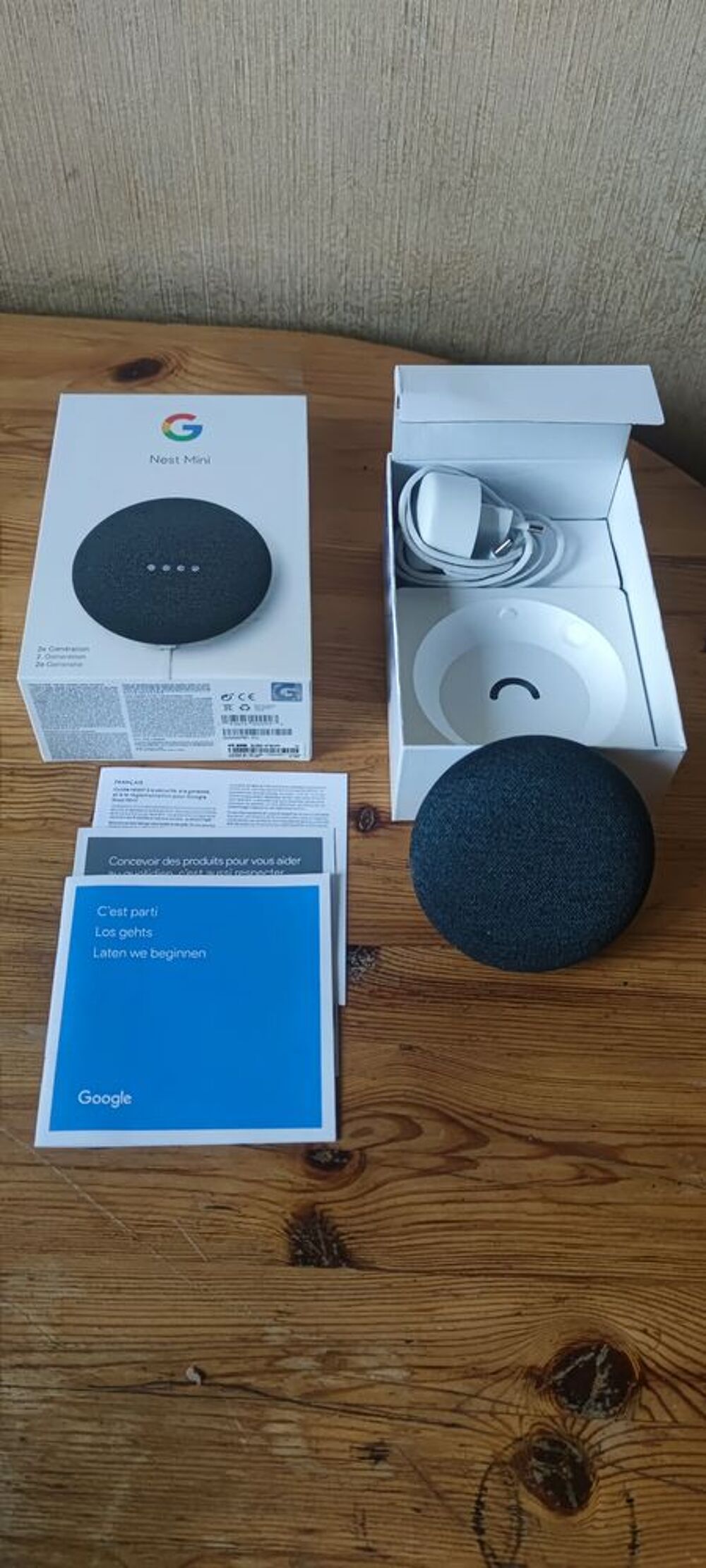 Haut parleur intelligent Google Nest Mini 2&egrave;me g&eacute;n&eacute;ration Téléphones et tablettes
