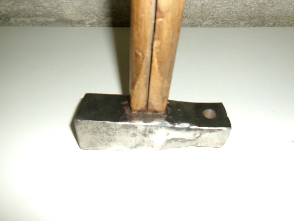 Chasse &agrave; Parer ancienne avec son manche outil de forgeron Bricolage