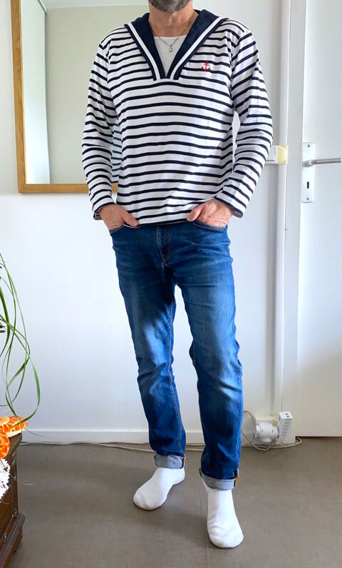 Sweat marin avec col - Escale Nautic 25 Nantes (44)