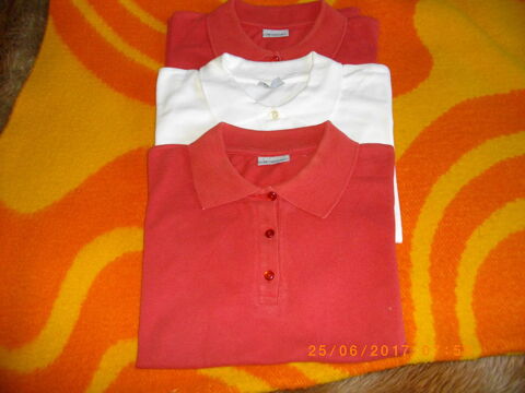 3 T-SHIRTS FEMME (UN BLANC - 2 ROUGE) - TAILLE : 42 / 44 15 Perros-Guirec (22)