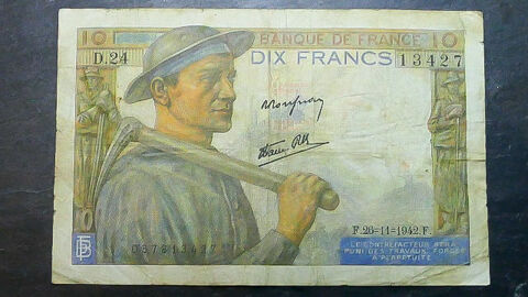 Billet de 10 Frs 1942 5 Montargis (45)