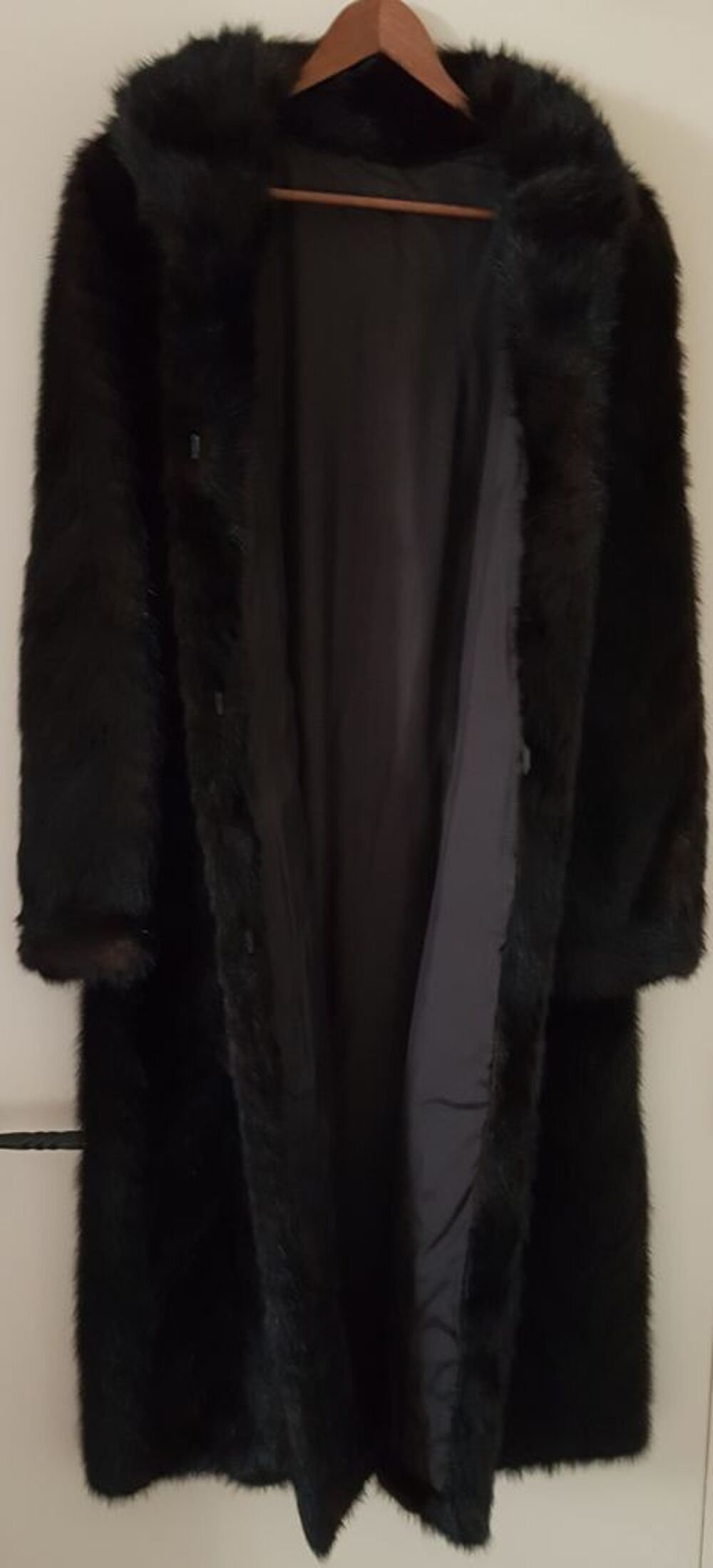 Manteau en vison noir Vtements