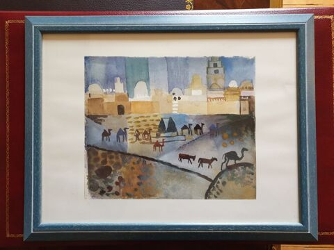 Tableau reproduction de August Macke, Kairouan, avec cadre 17 Vichy (03)