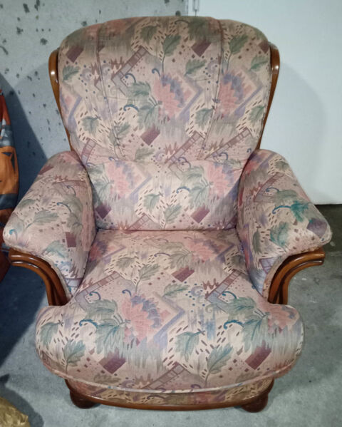 Paire de fauteuils de salon en bois massif ? Bon état 120 Roanne (42)
