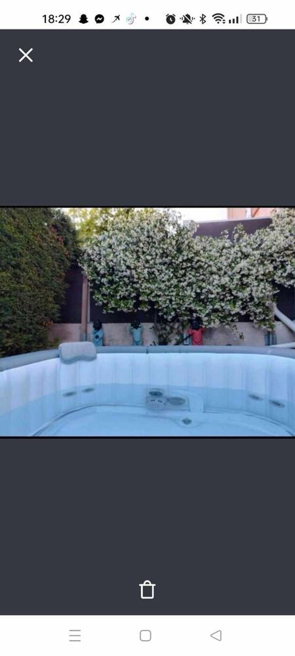 Spa hydrojet + entourage Jardin
