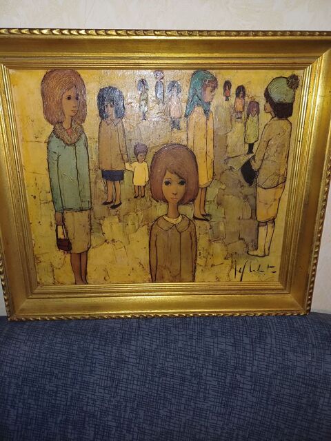 Peinture originale de Jef Wauters ? La Cour d'cole