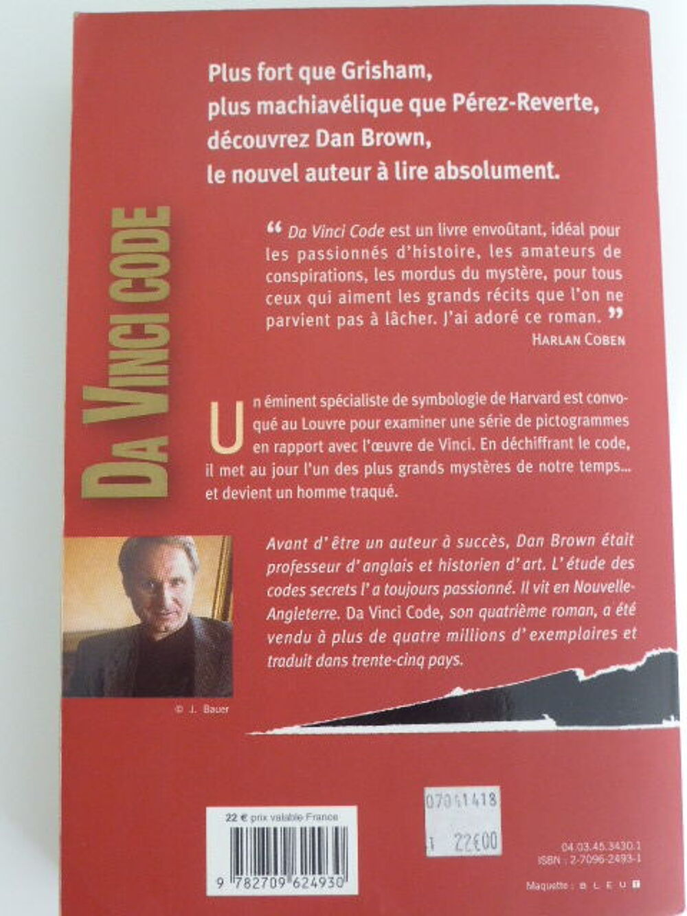 Da Vinci Code Dan Brown Livres et BD
