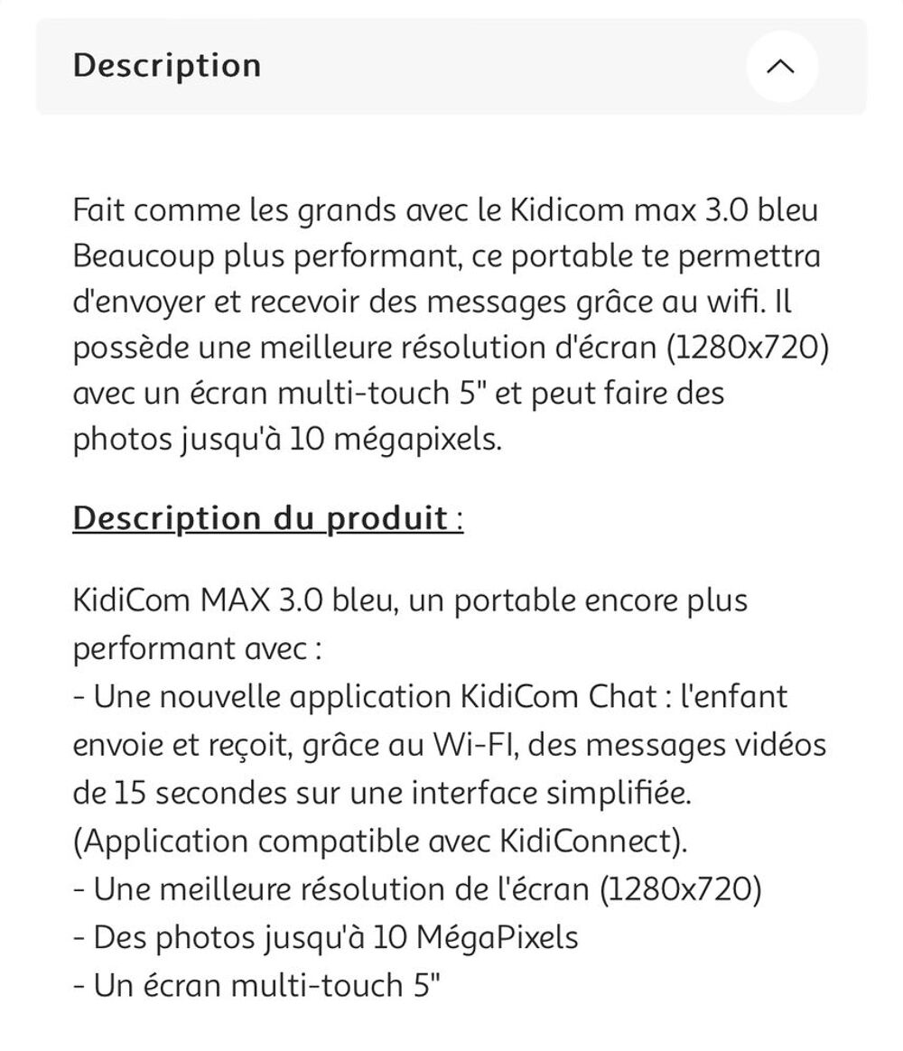 Achetez kidicom advance 3.0 occasion, annonce vente à Saint-Chéron (91)  WB171189705