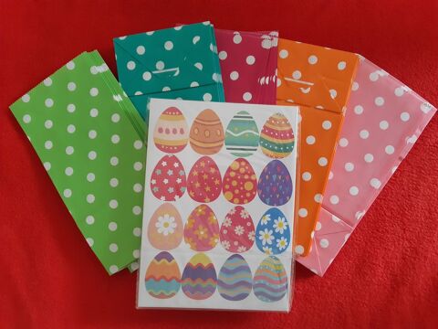 Lot de 50 Sacs en Papier coloré pour Bonbons de Pâques 5 Avion (62)