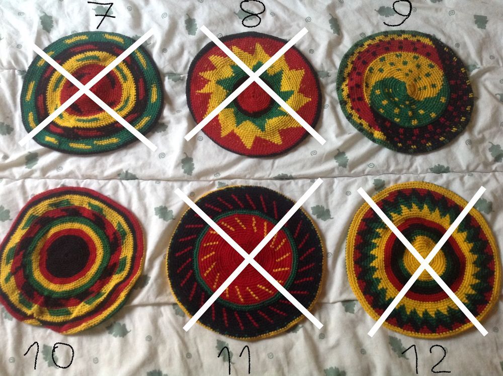 6 BONNETS RASTA MIXTE TAILLE UNIQUE Envoi Possible
Vêtements