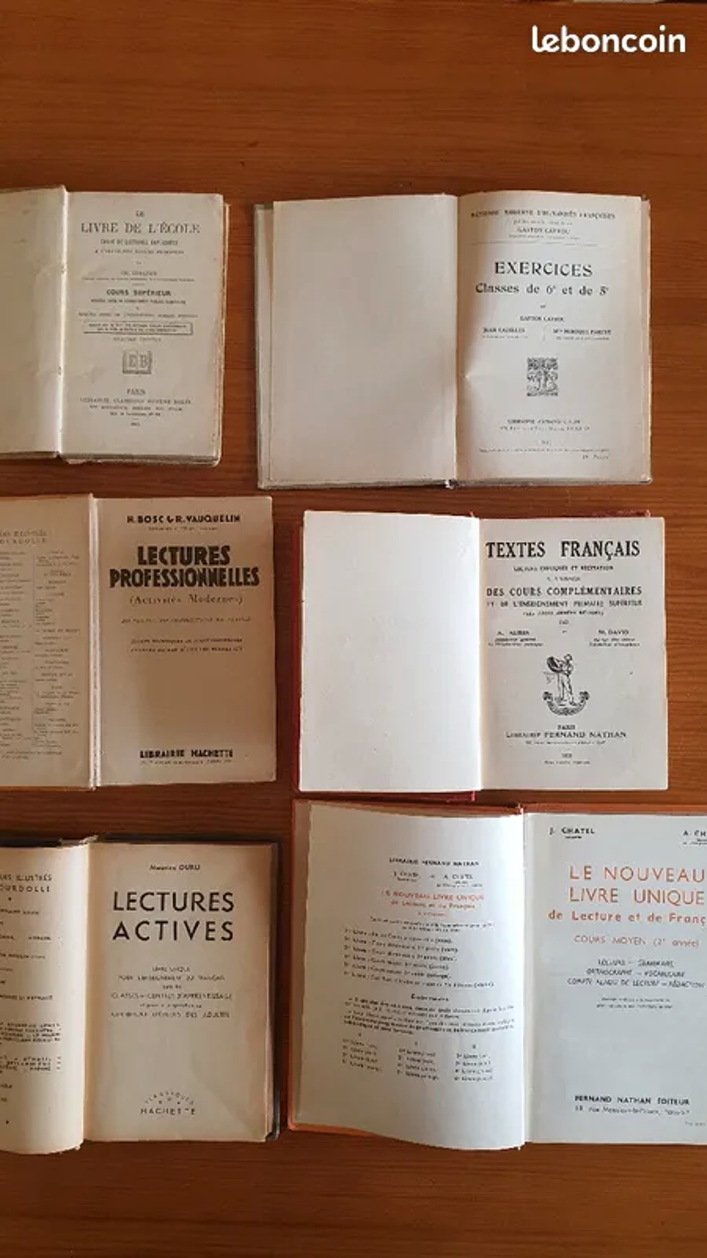 Lot de 6 anciens manuels de lecture Livres et BD