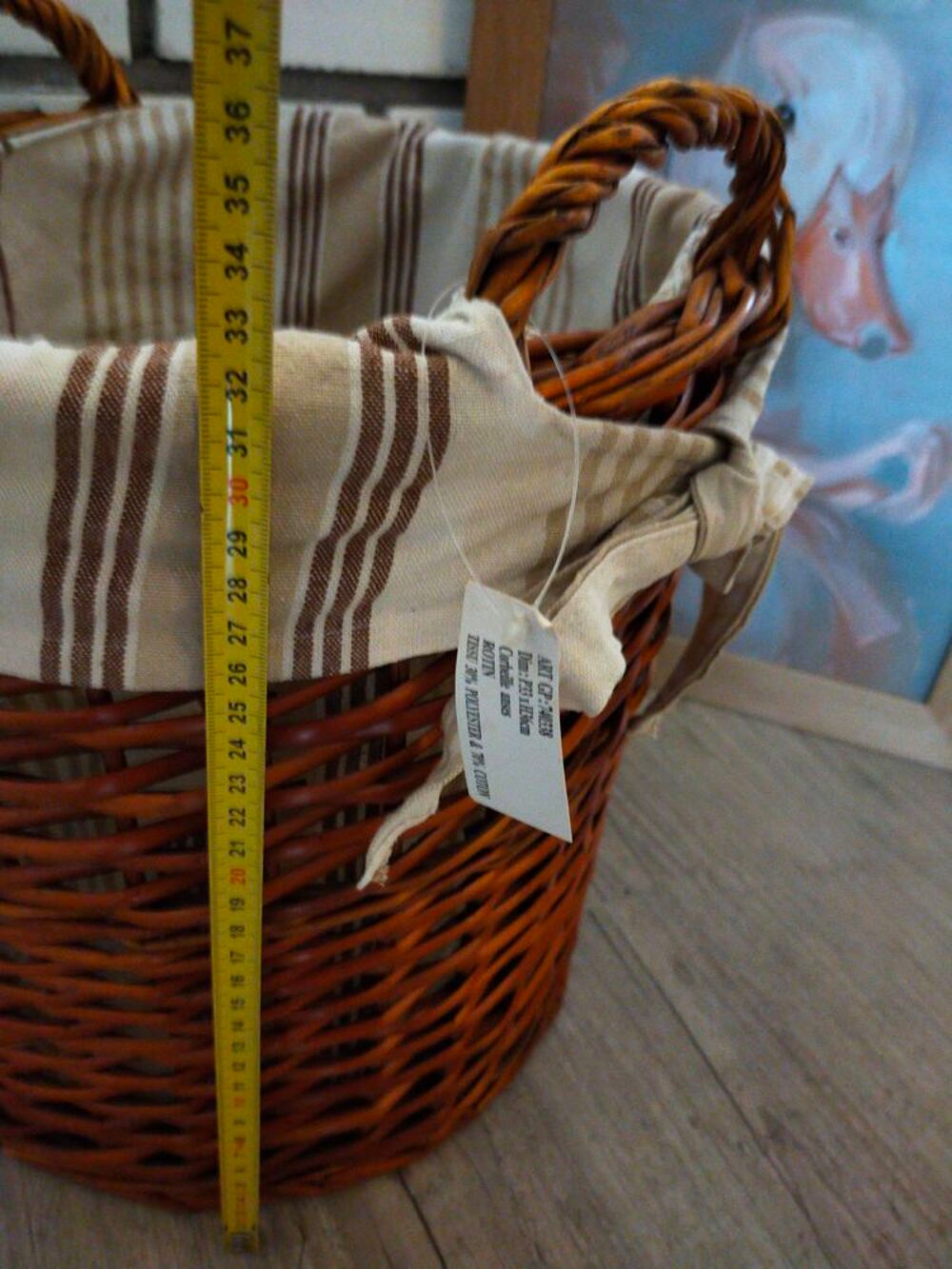 Panier corbeille osier rotin parfait &eacute;tat Décoration